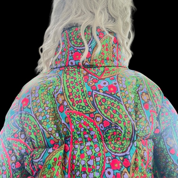Colorful Patterned Jacket with Sherpa Lining Vena- D - Picture 8 of 8